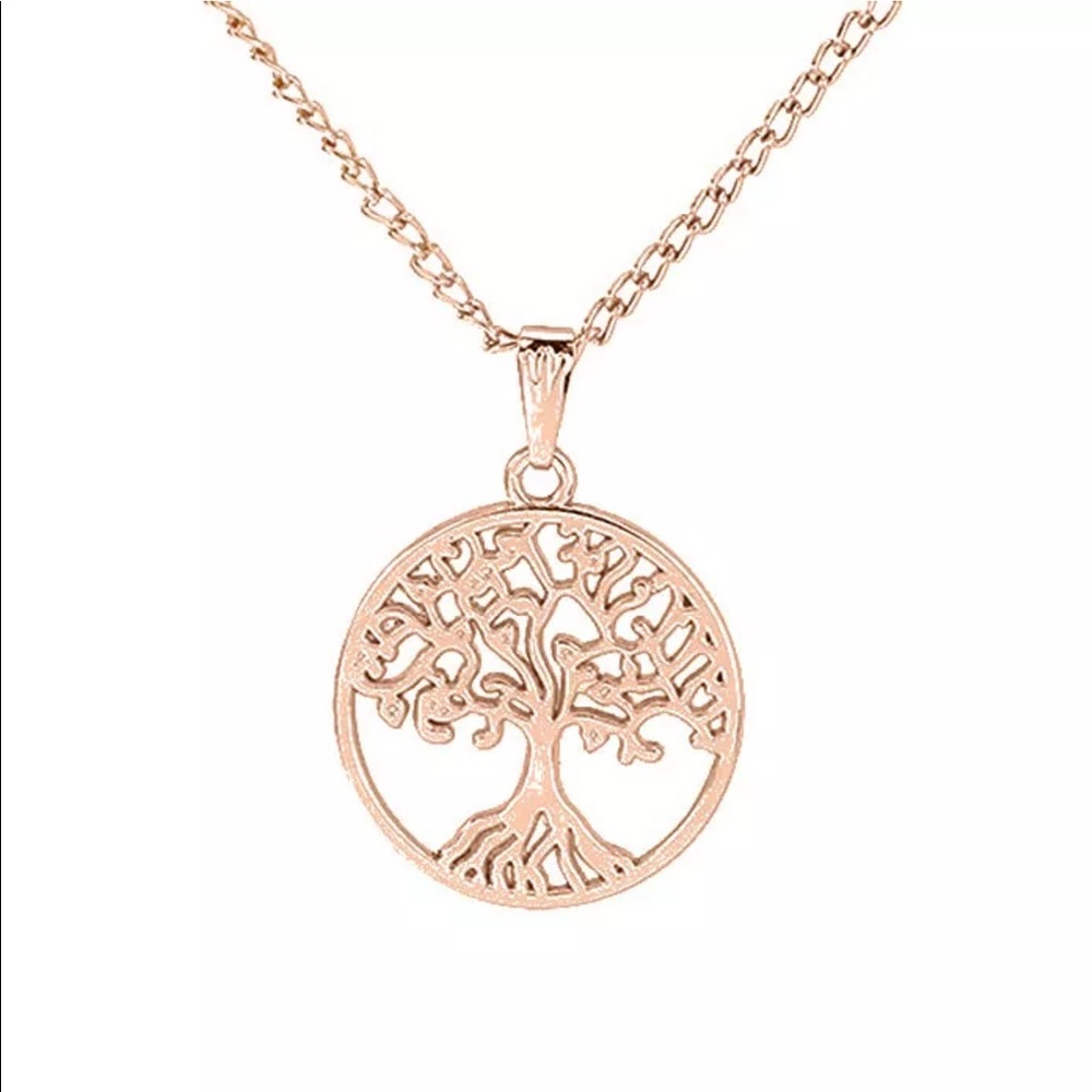 14k rose gold TREE OF LIFE necklace - Picture 4 of 8